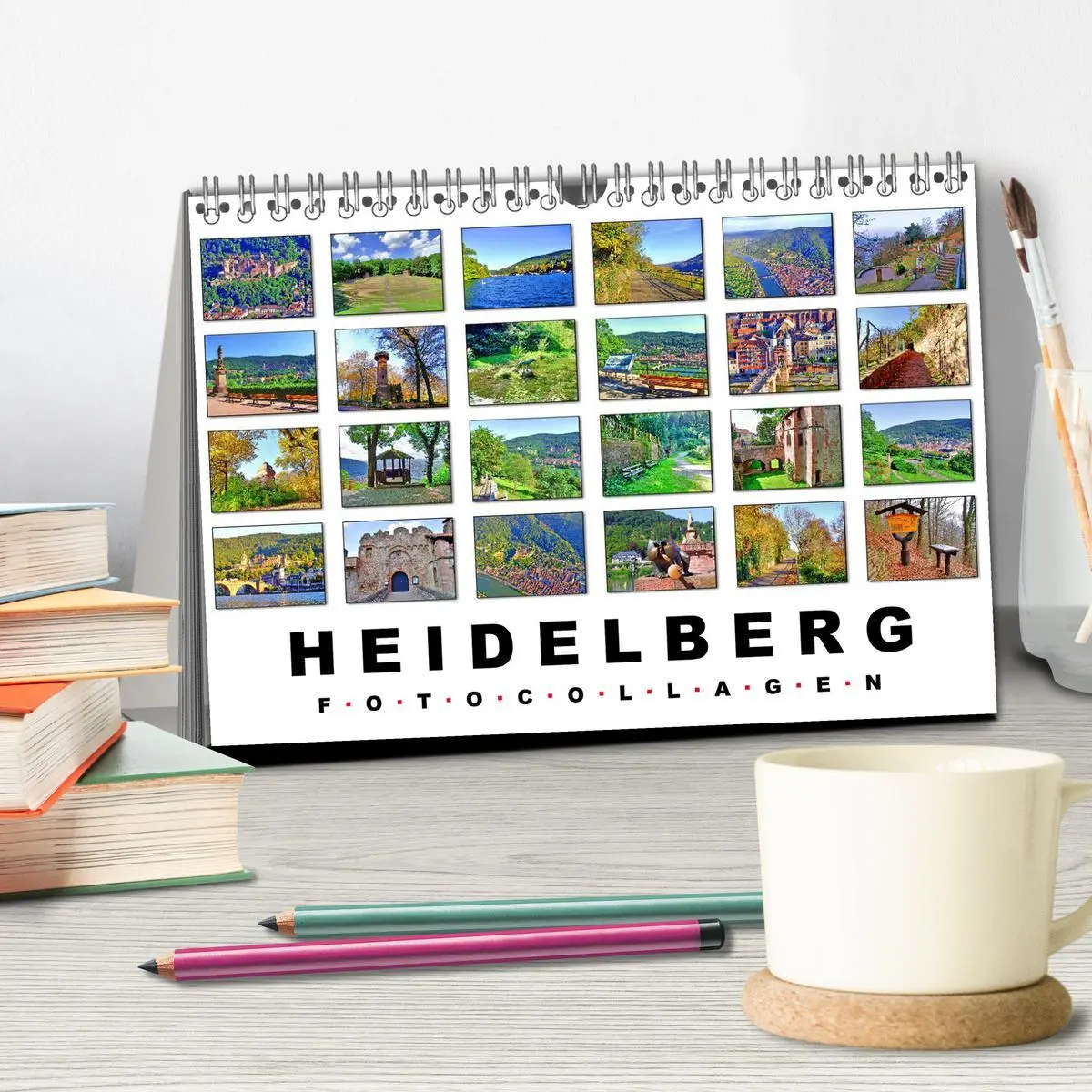 Bild: 9783457874059 | Heidelberg Fotocollagen (Tischkalender 2026 DIN A5 quer), CALVENDO...