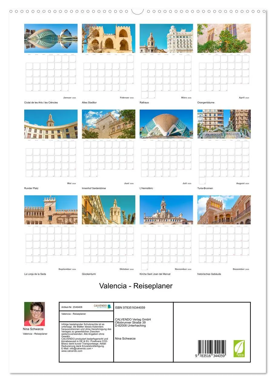 Bild: 9783516344059 | Valencia - Reiseplaner (hochwertiger Premium Wandkalender 2026 DIN...