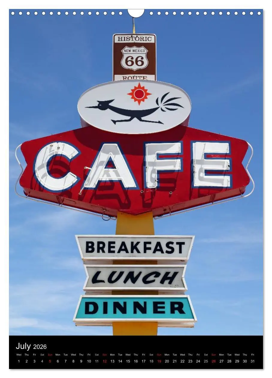 Bild: 9783516584059 | Route 66 (UK-Version) (Wall Calendar 2026 DIN A3 portrait),...