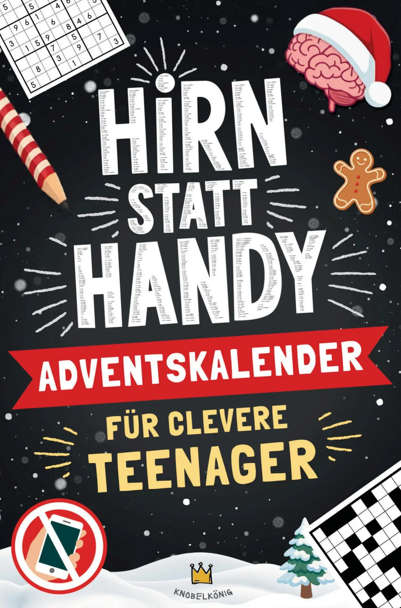 Cover: 9783912034059 | Hirn statt Handy - Adventskalender für clevere Teenager | Knobelkönig