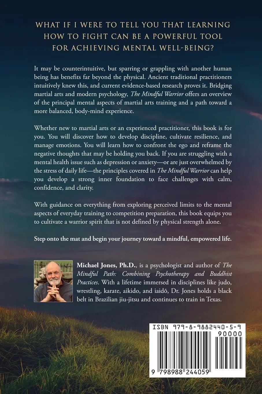 Rückseite: 9798988244059 | The Mindful Warrior | Martial Arts as a Path to Mental Well-being