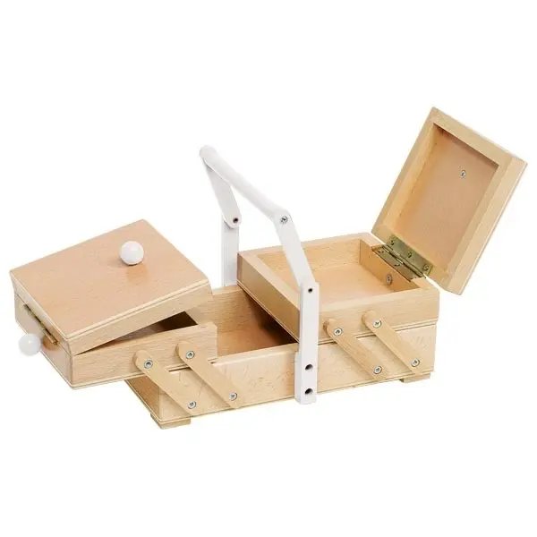 Cover: 4013594584159 | Goki 58415 - Nähkästchen mit weißem Griff, Holz, ca.24x13x10cm,...