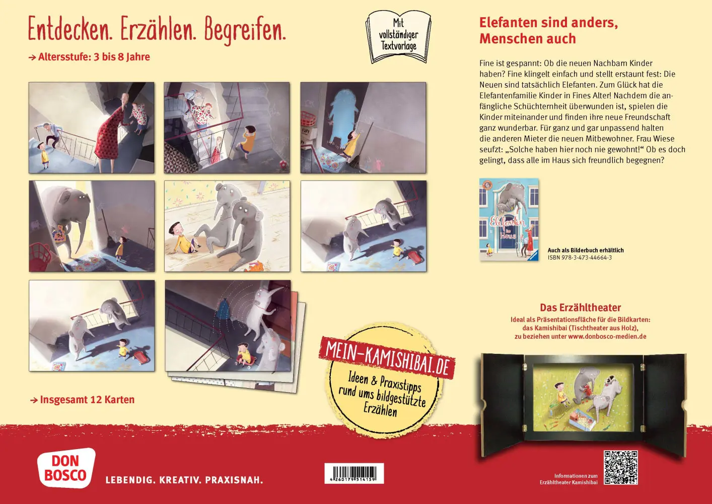 Bild: 4260179514159 | Elefanten im Haus, Kamishibai Bildkartenset | Stephanie Schneider