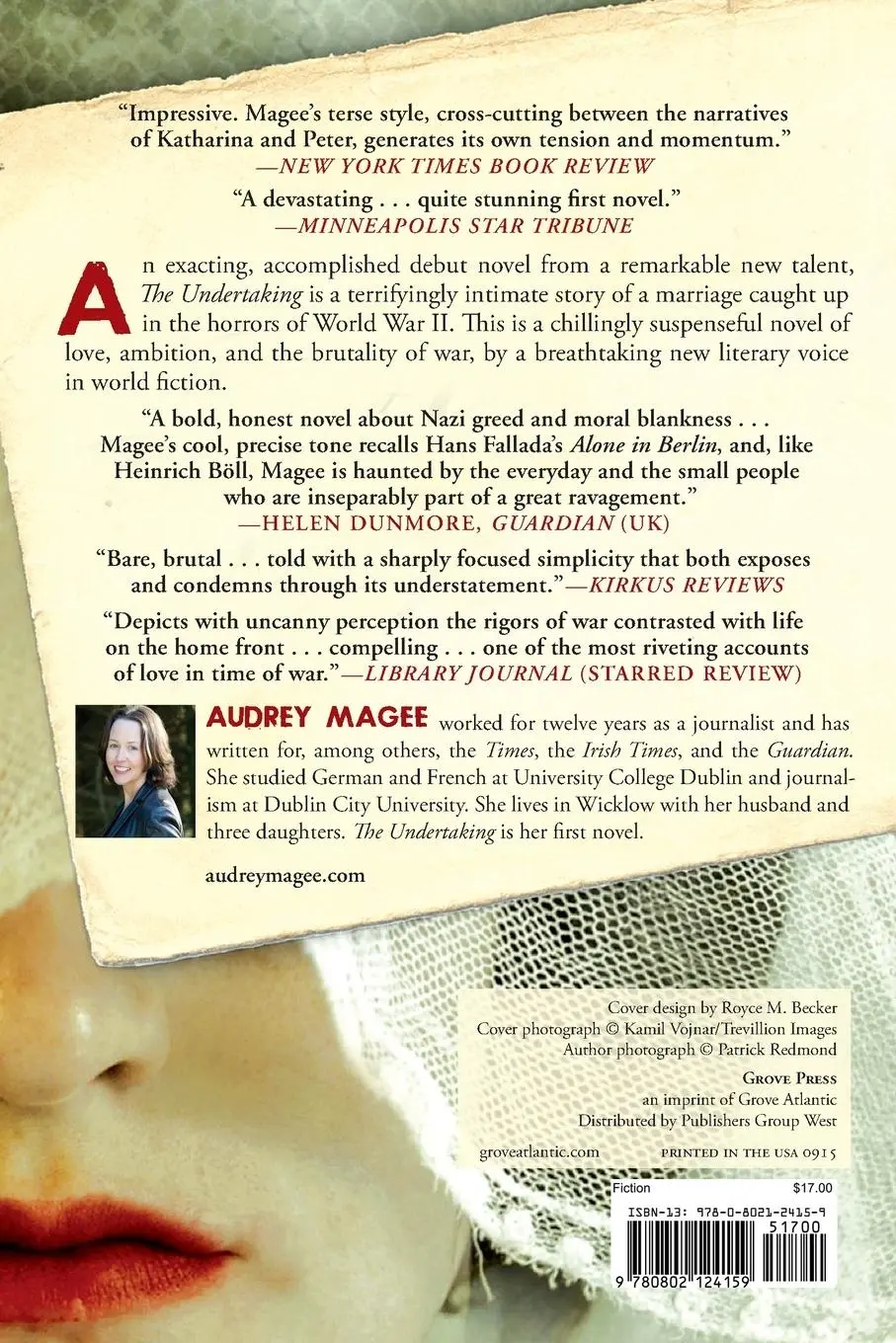 Rückseite: 9780802124159 | The Undertaking | Audrey Magee | Taschenbuch | Kartoniert / Broschiert