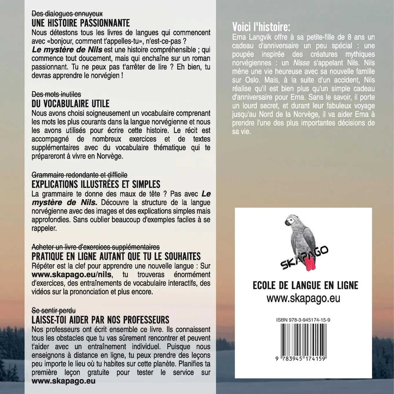 Rückseite: 9783945174159 | Le mystère de Nils. Partie 1 - Cours de norvégien pour débutants...