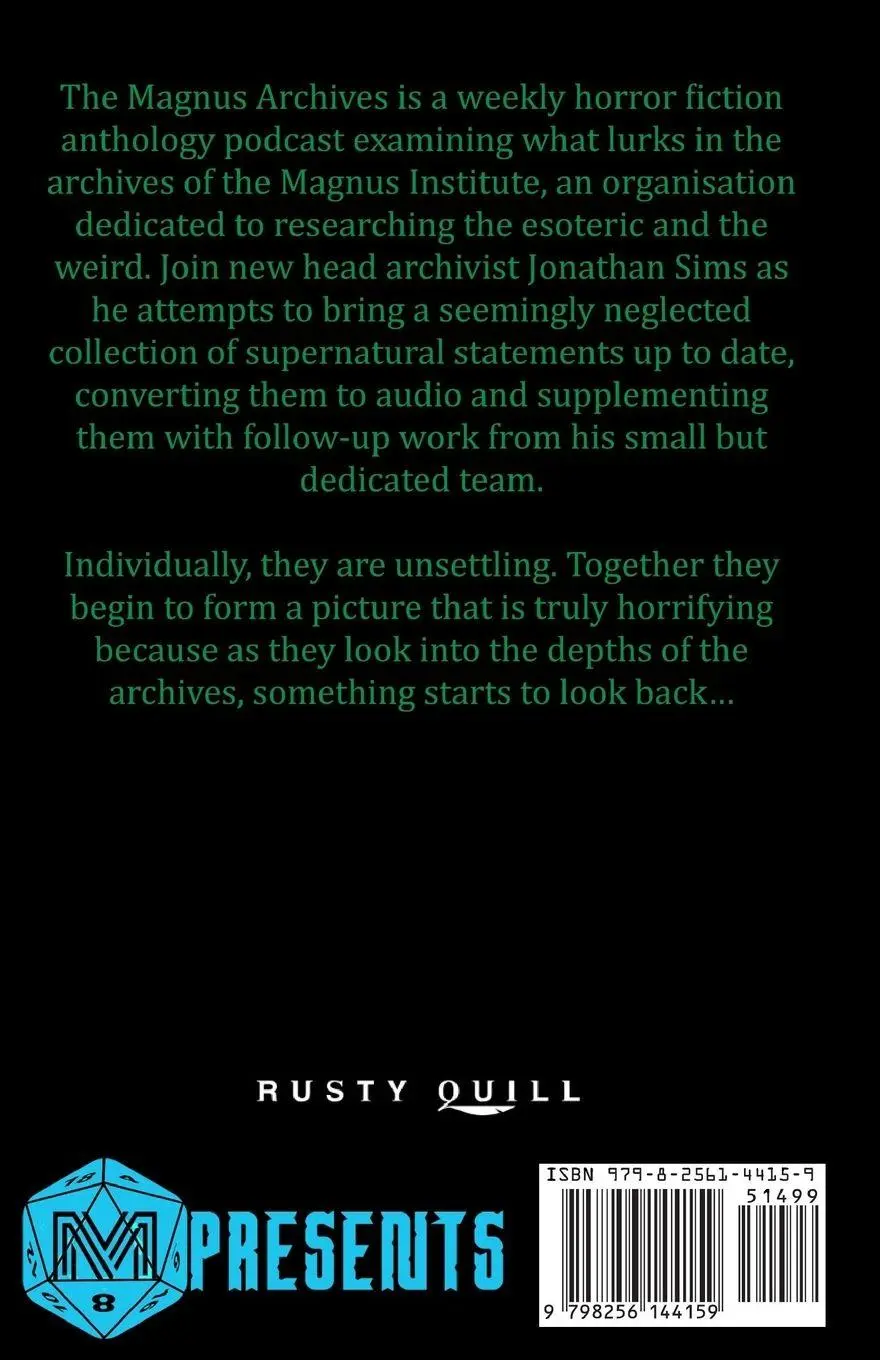 Rückseite: 9798256144159 | The Magnus Archives | Jonathan Sims | Taschenbuch | Englisch | 2026