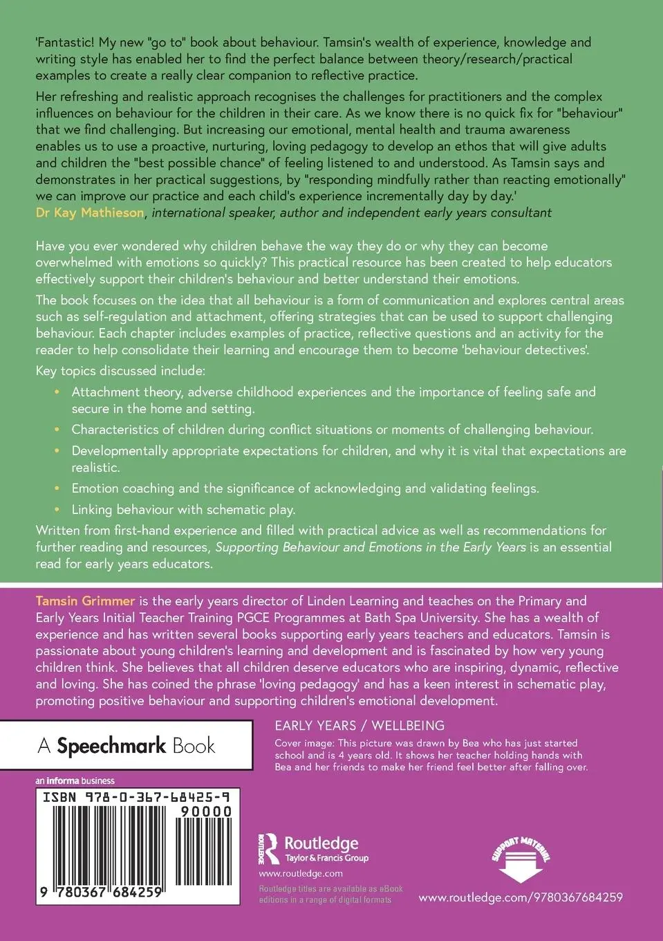 Rückseite: 9780367684259 | Supporting Behaviour and Emotions in the Early Years | Tamsin Grimmer