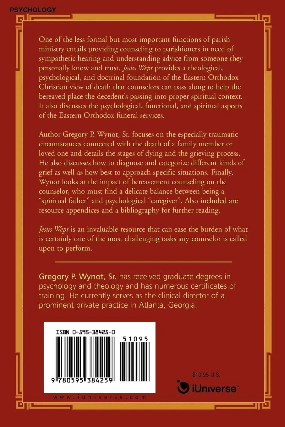 Rückseite: 9780595384259 | Jesus Wept | Gregory P Wynot | Taschenbuch | Englisch | 2006