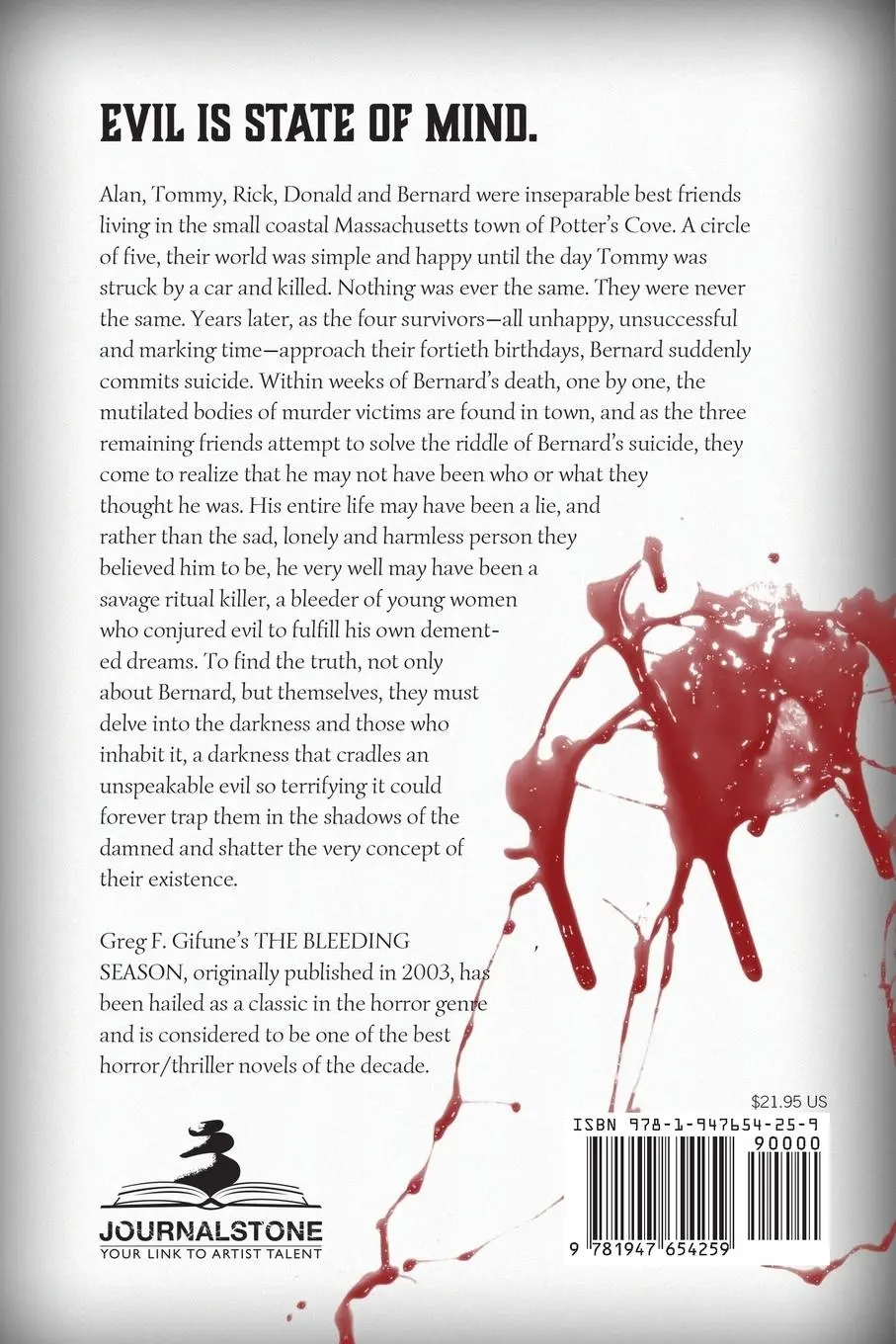 Rückseite: 9781947654259 | The Bleeding Season | Greg F. Gifune | Taschenbuch | Englisch | 2018