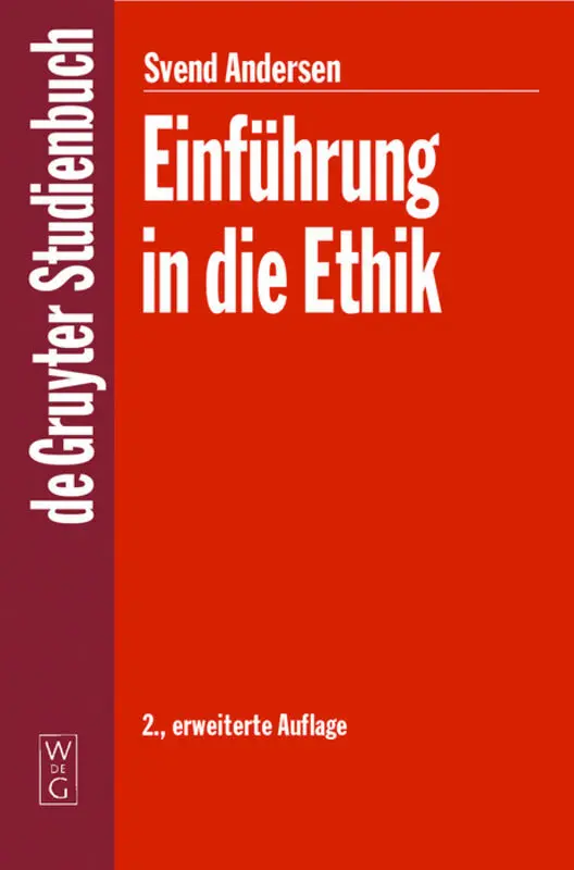 Cover: 9783110184259 | Einführung in die Ethik | Svend Andersen | Taschenbuch | XI | Deutsch