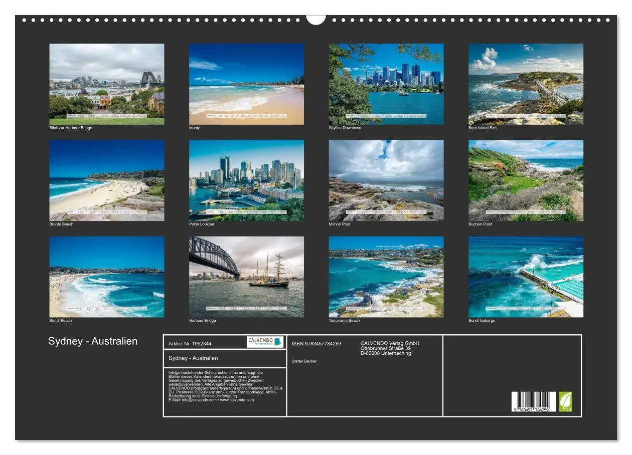 Bild: 9783457784259 | Sydney - Australien (Wandkalender 2026 DIN A2 quer), CALVENDO...