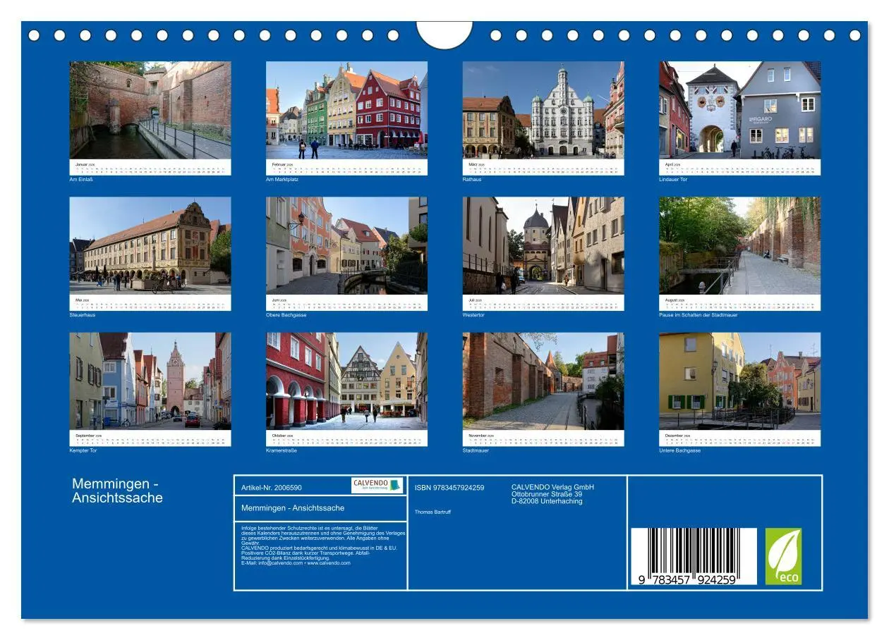 Bild: 9783457924259 | Memmingen - Ansichtssache (Wandkalender 2026 DIN A4 quer), CALVENDO...
