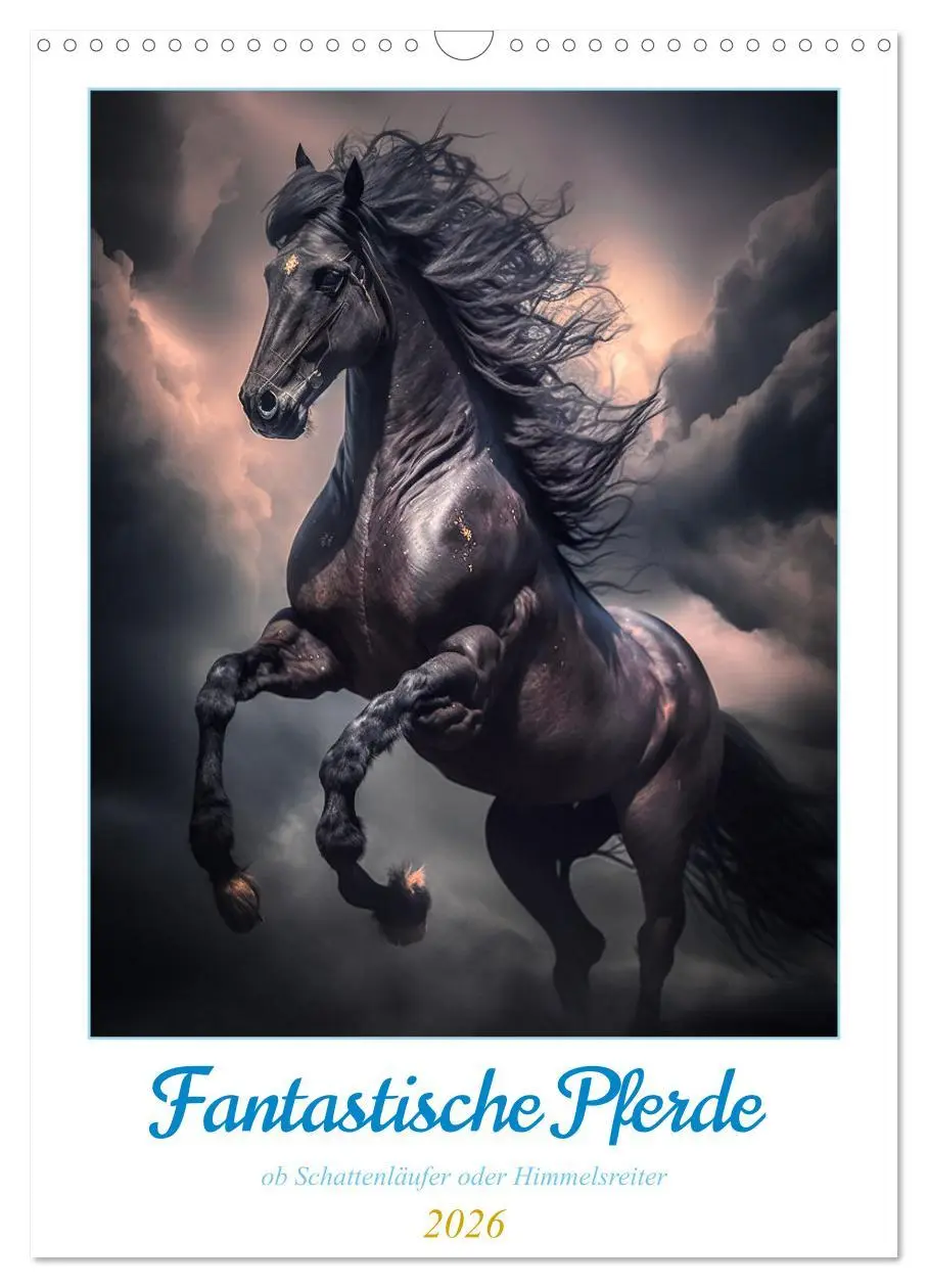 Cover: 9783516324259 | Fantastische Pferde (Wandkalender 2026 DIN A3 hoch), CALVENDO...