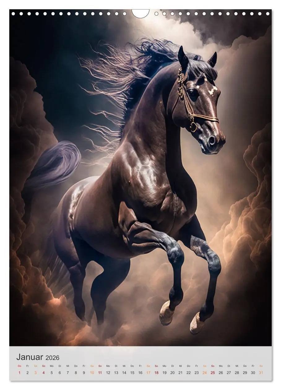 Bild: 9783516324259 | Fantastische Pferde (Wandkalender 2026 DIN A3 hoch), CALVENDO...