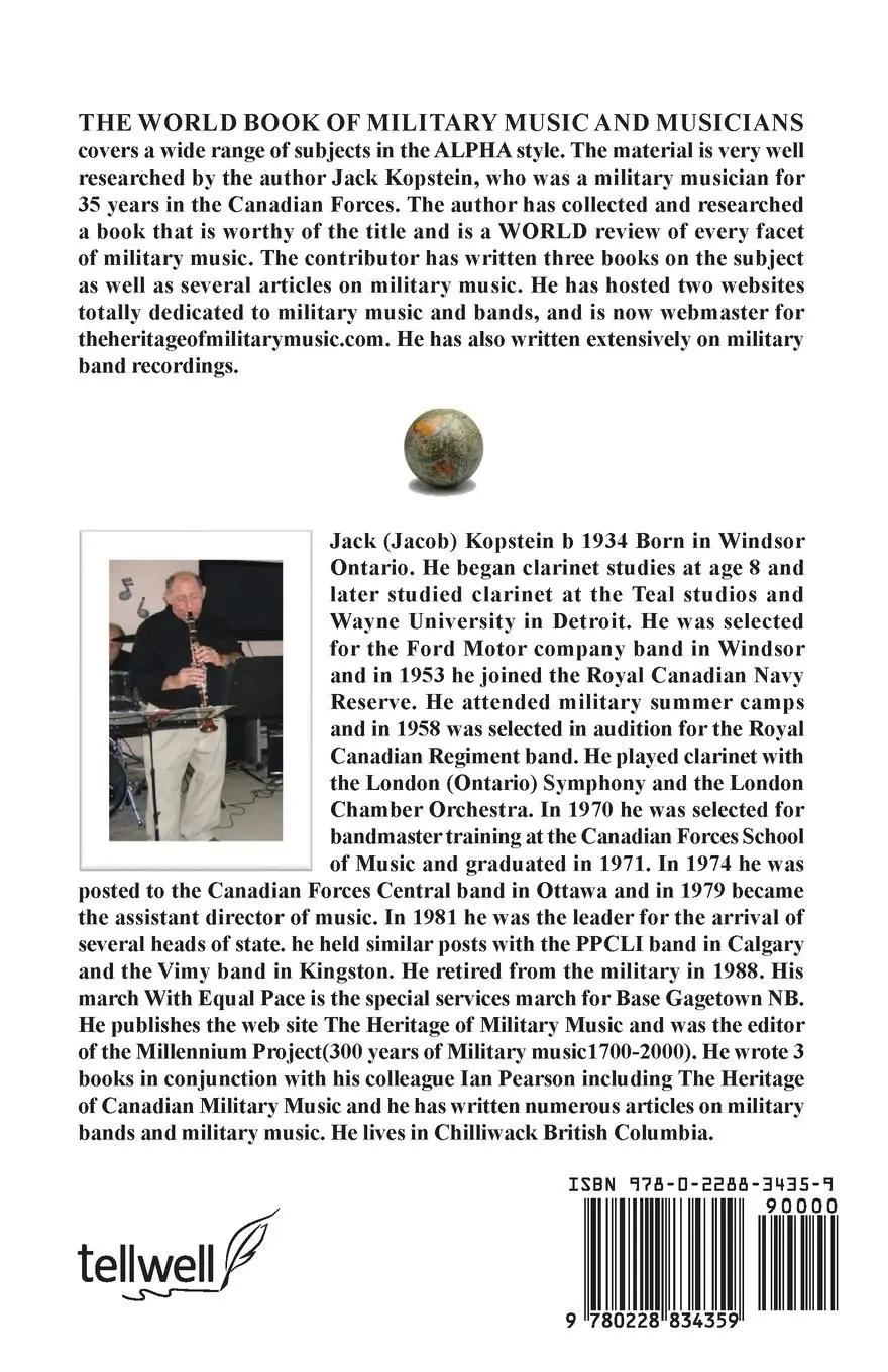 Rückseite: 9780228834359 | The World Book of Military Music and Musicians | Jack Kopstein | Buch