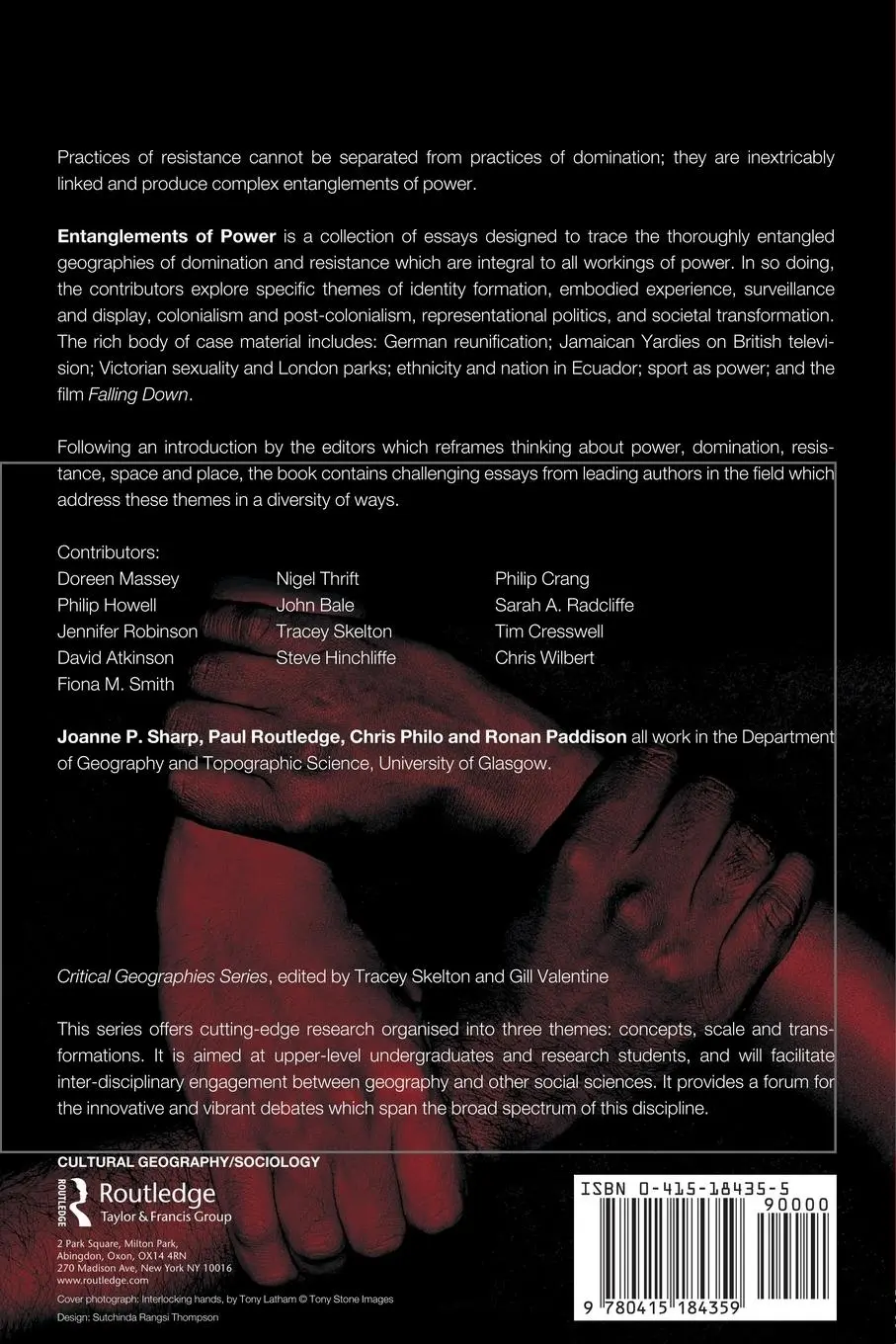 Rückseite: 9780415184359 | Entanglements of Power | Geographies of Domination/Resistance | Buch