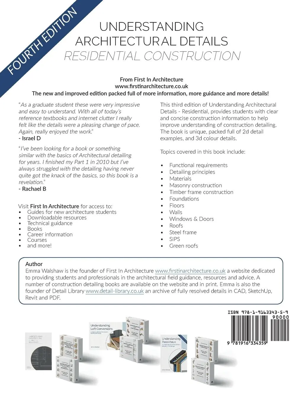 Rückseite: 9781916334359 | Understanding Architectural Details - Residential | Emma Walshaw