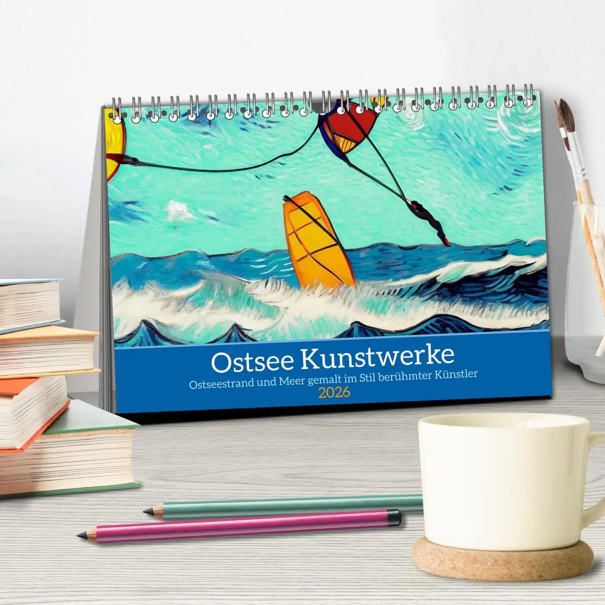 Bild: 9783457534359 | Ostsee Kunstwerke (Tischkalender 2026 DIN A5 quer), CALVENDO...