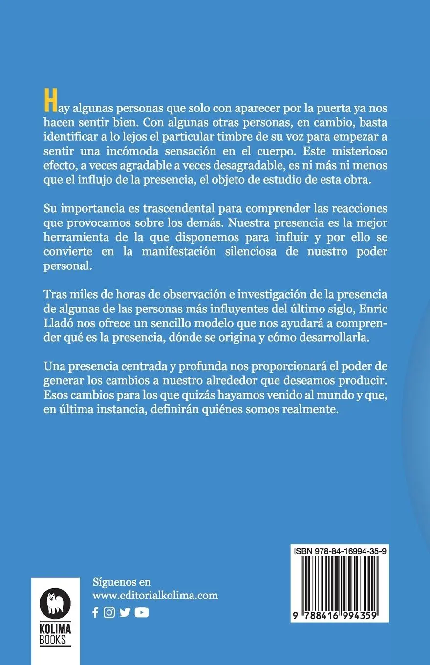 Rückseite: 9788416994359 | Presencia y poder | Sabiduría interior que impacta a tu alrededor