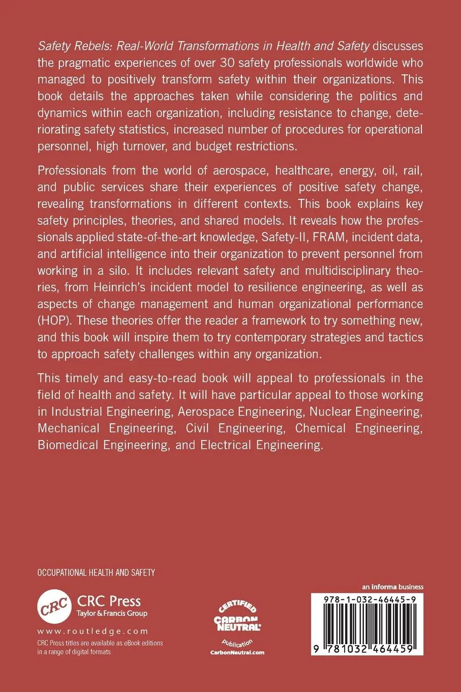 Rückseite: 9781032464459 | Safety Rebels | Real-World Transformations in Health and Safety | Buch