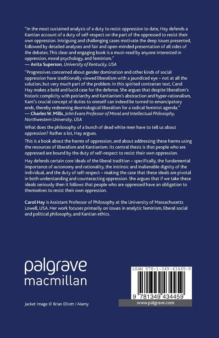 Rückseite: 9781349434459 | Kantianism, Liberalism, and Feminism | Resisting Oppression | C. Hay