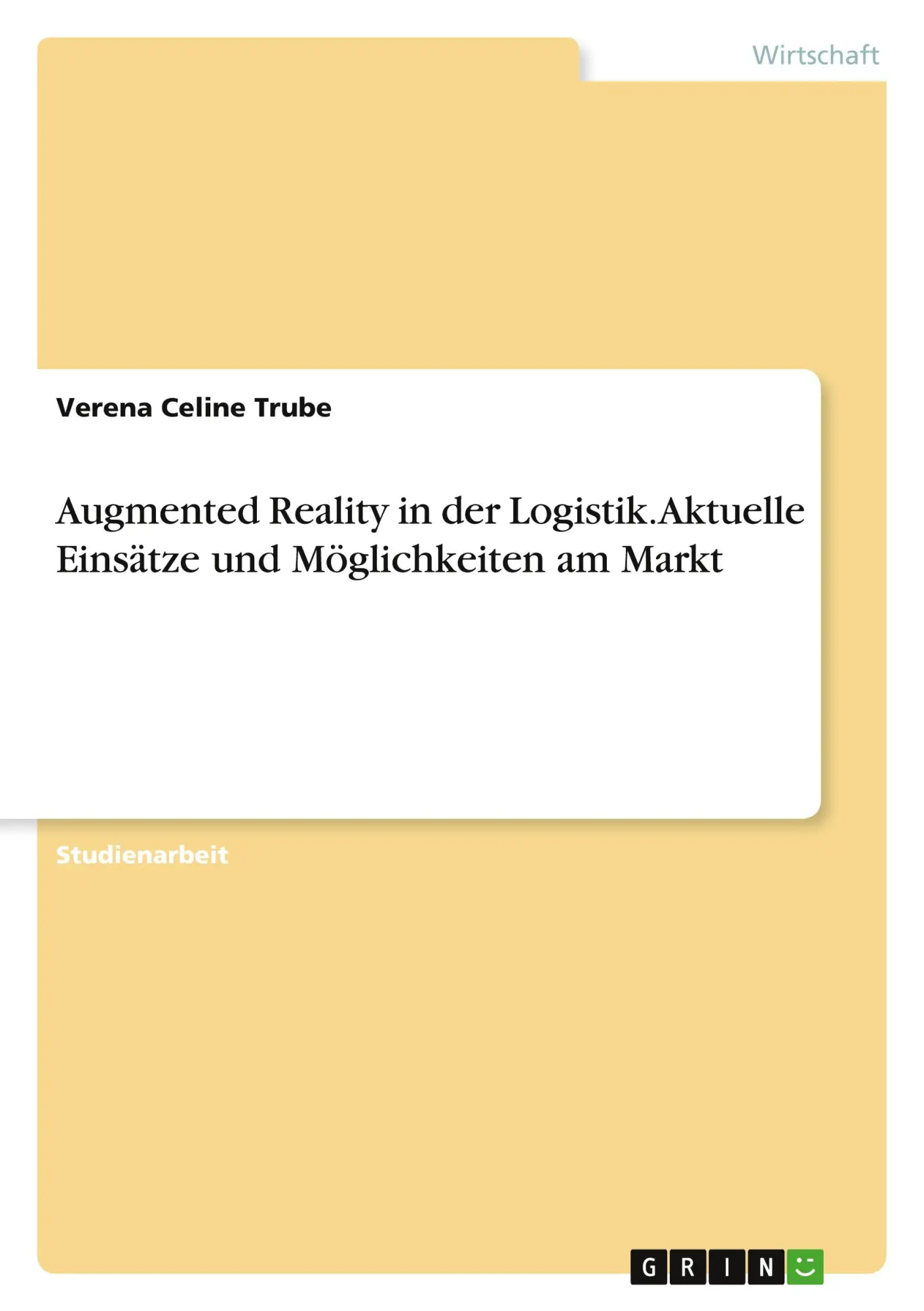 Cover: 9783346714459 | Augmented Reality in der Logistik. Aktuelle Einsätze und...