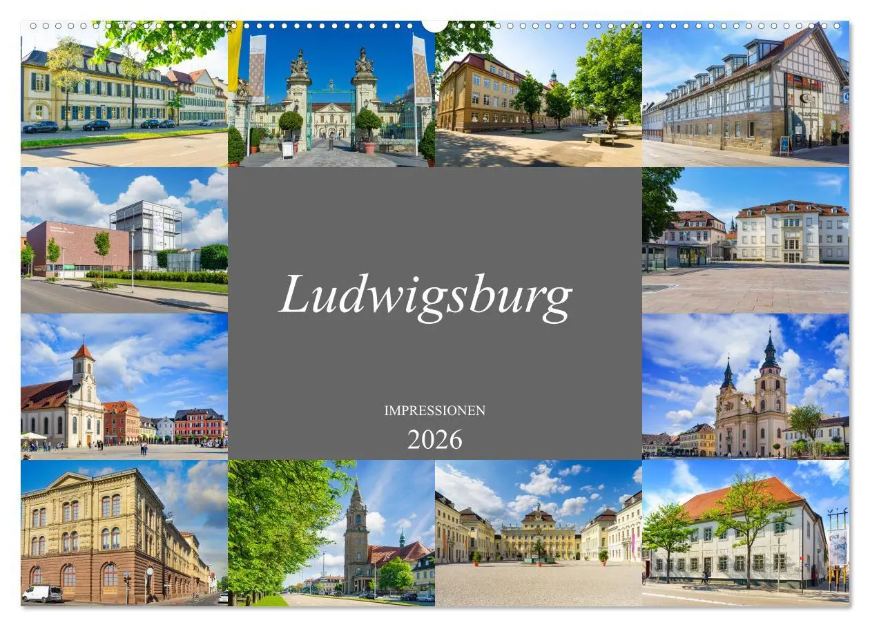 Cover: 9783457454459 | Ludwigsburg Impressionen (Wandkalender 2026 DIN A2 quer), CALVENDO...
