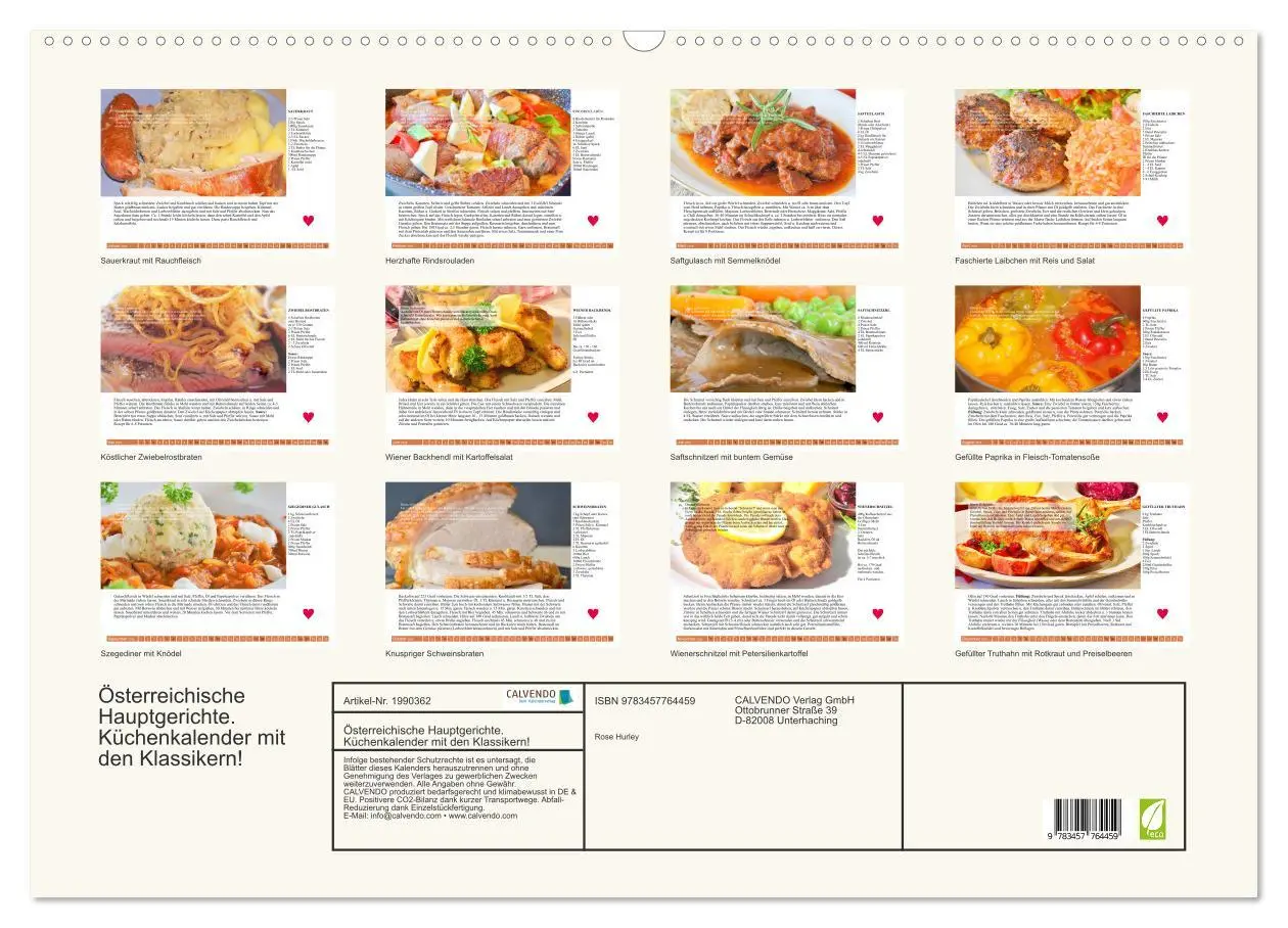 Bild: 9783457764459 | Österreichische Hauptgerichte. Küchenkalender mit den Klassikern!...