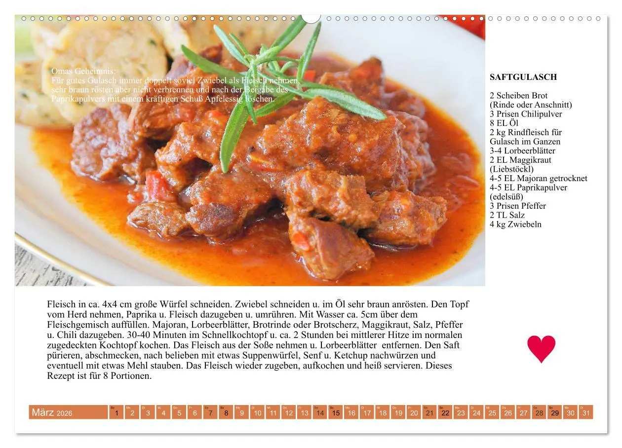 Bild: 9783457764459 | Österreichische Hauptgerichte. Küchenkalender mit den Klassikern!...