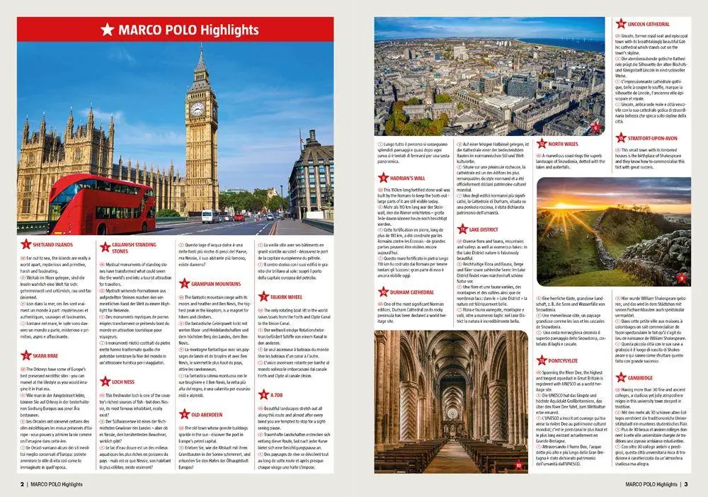 Bild: 9783575024459 | MARCO POLO Reiseatlas Großbritannien, Irland 1:300.000 | Taschenbuch