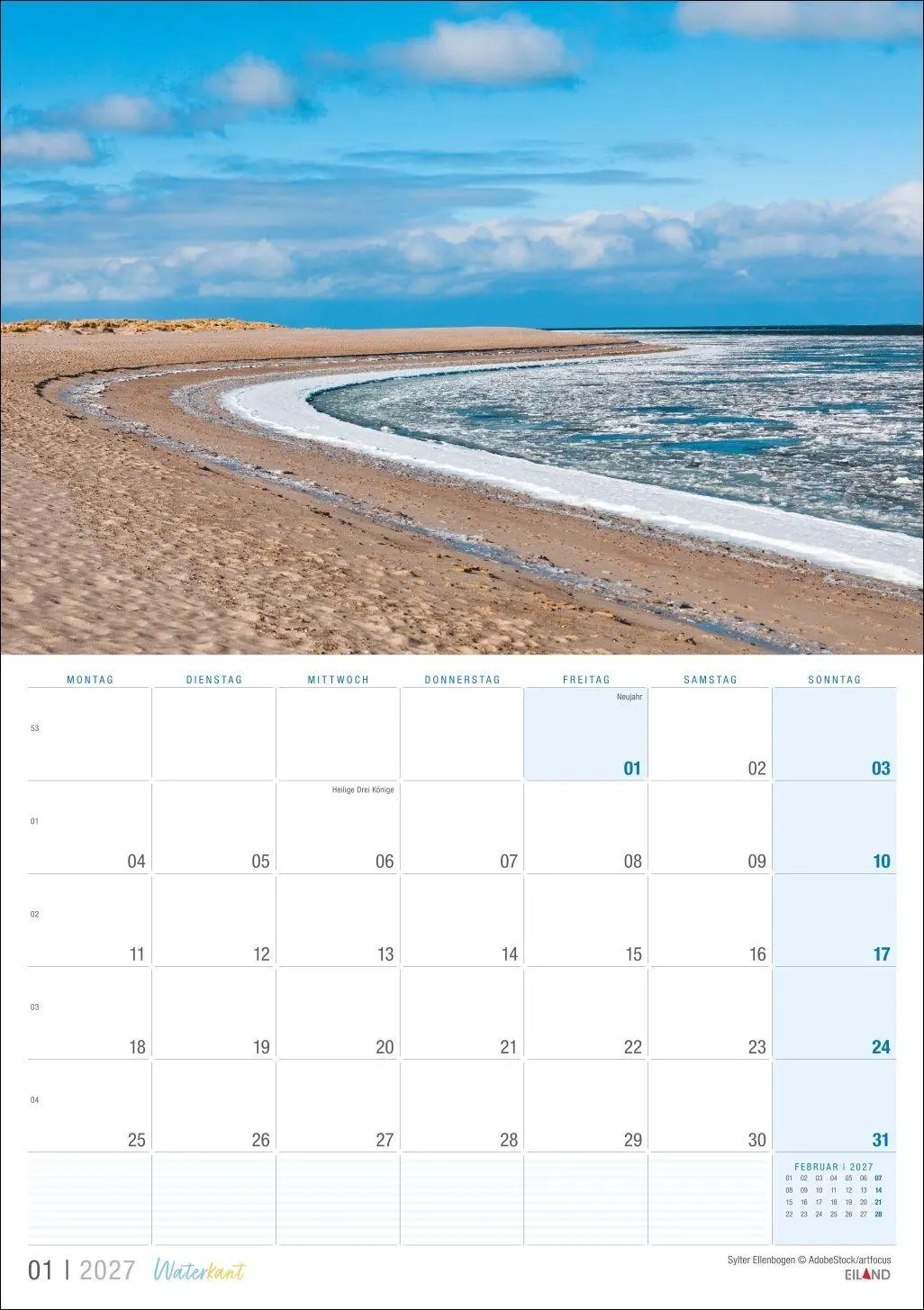 Bild: 9783964024459 | Waterkant Kalender 2027 | Eiland | Kalender | 13 S. | Deutsch | 2027