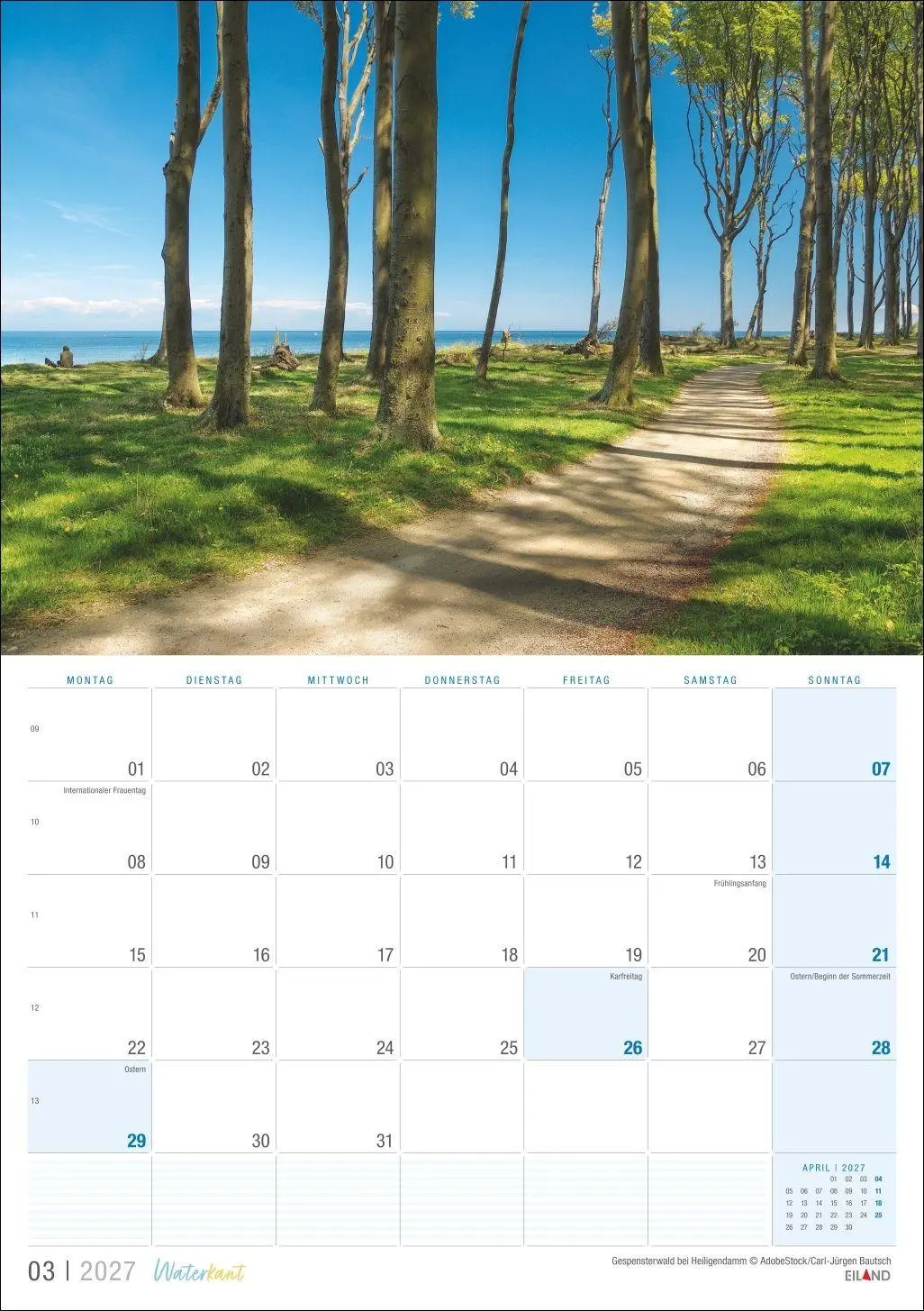 Bild: 9783964024459 | Waterkant Kalender 2027 | Eiland | Kalender | 13 S. | Deutsch | 2027