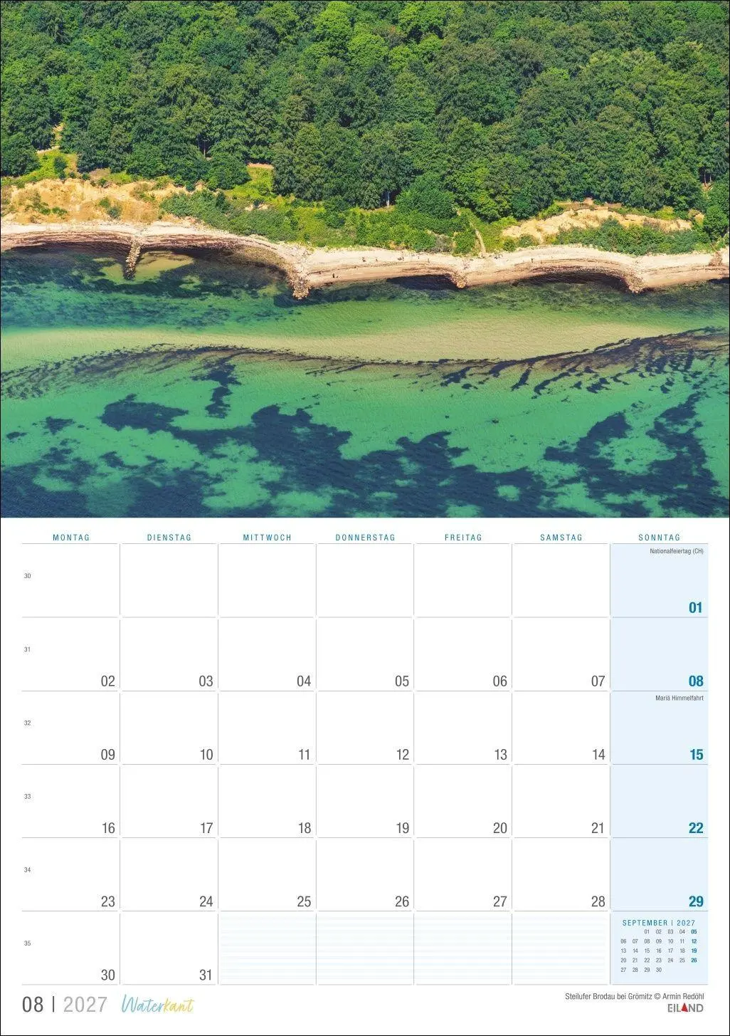 Bild: 9783964024459 | Waterkant Kalender 2027 | Eiland | Kalender | 13 S. | Deutsch | 2027