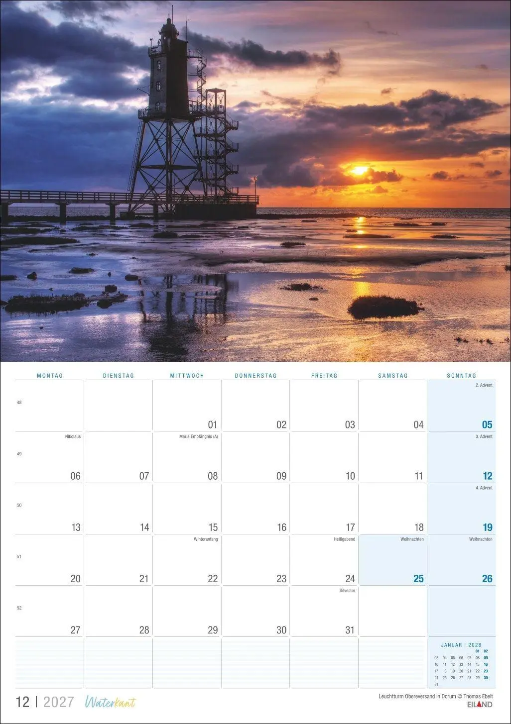 Bild: 9783964024459 | Waterkant Kalender 2027 | Eiland | Kalender | 13 S. | Deutsch | 2027