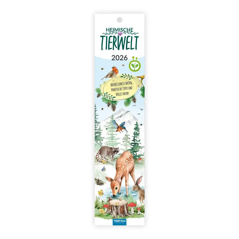 Cover: 9783988024459 | Trötsch Streifenkalender Mini Heimische Tierwelt 2026 | KG | Kalender