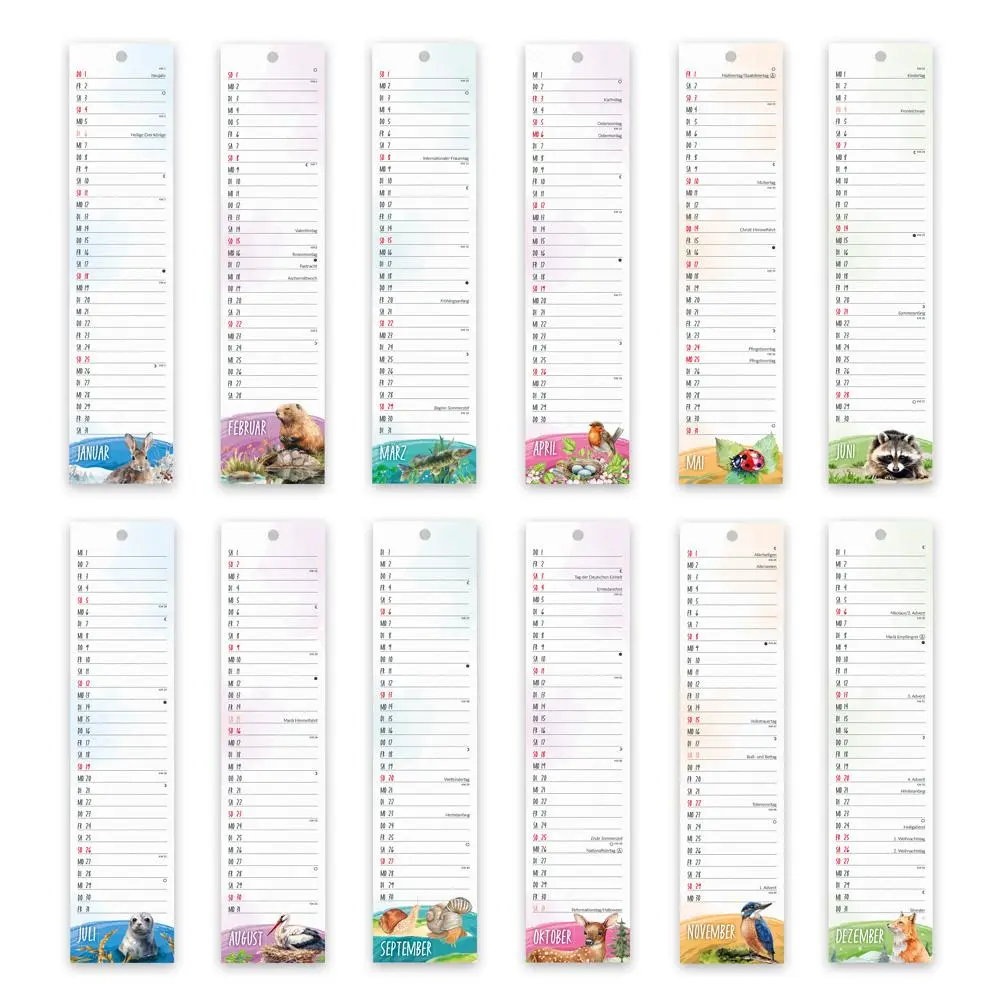 Bild: 9783988024459 | Trötsch Streifenkalender Mini Heimische Tierwelt 2026 | KG | Kalender