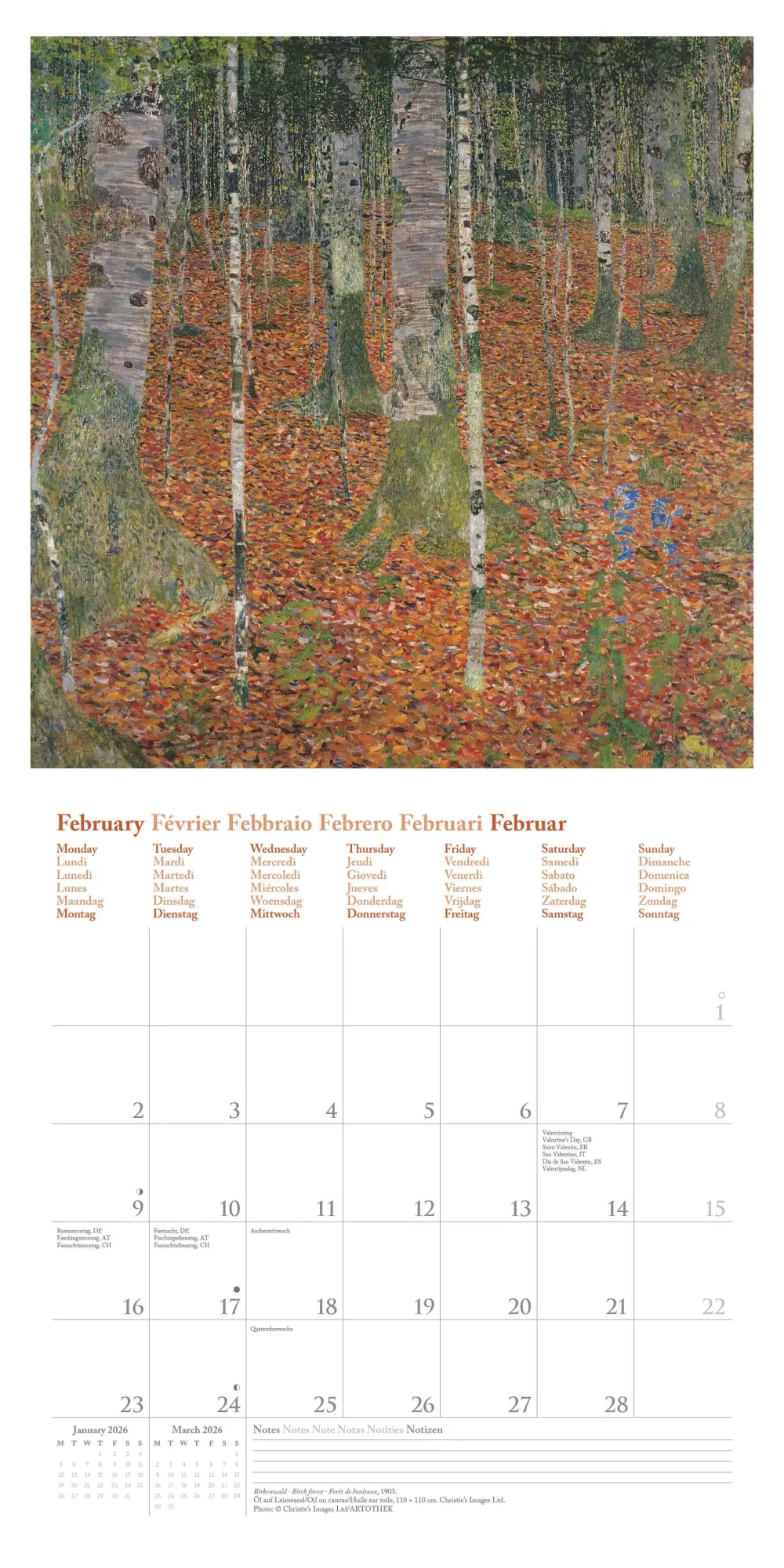 Bild: 4069095004559 | Gustav Klimt 2026 - Wand-Kalender - Broschüren-Kalender - 30x30 -...
