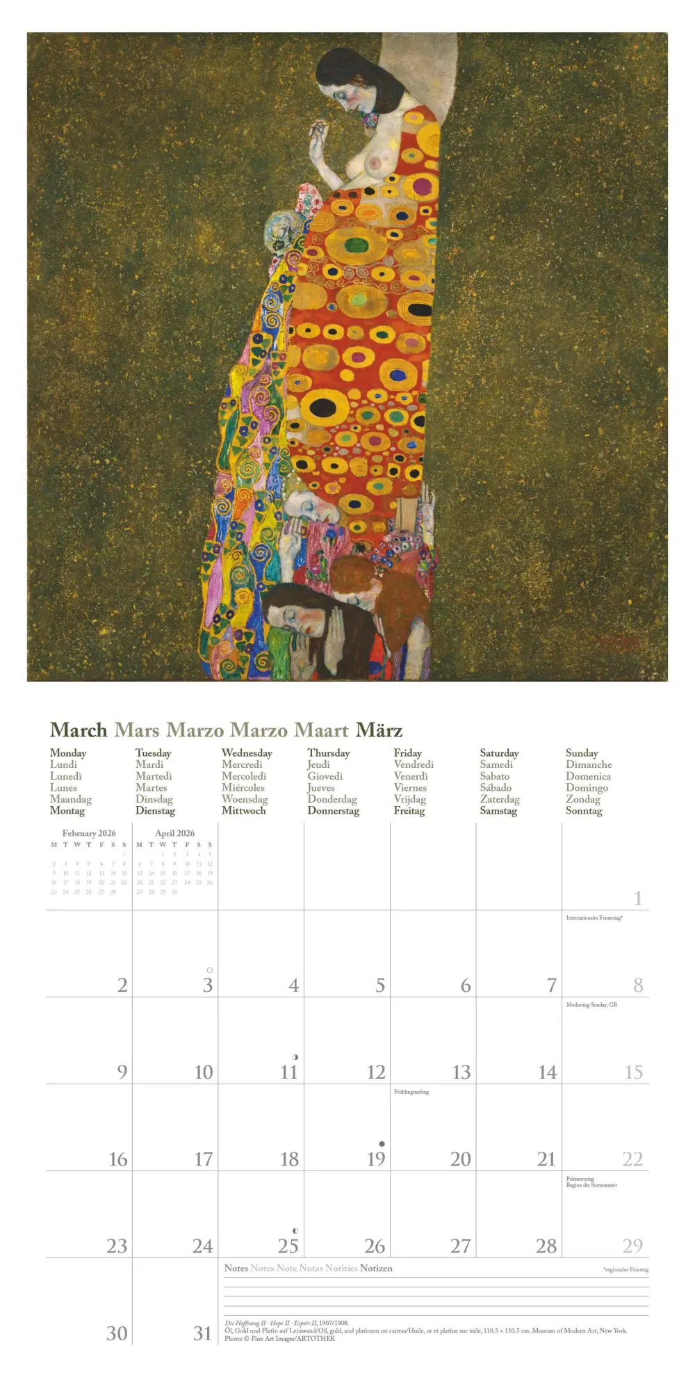 Bild: 4069095004559 | Gustav Klimt 2026 - Wand-Kalender - Broschüren-Kalender - 30x30 -...