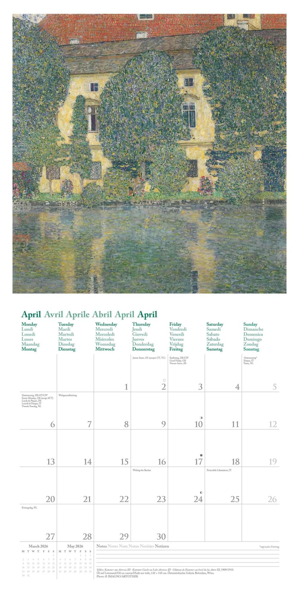 Bild: 4069095004559 | Gustav Klimt 2026 - Wand-Kalender - Broschüren-Kalender - 30x30 -...