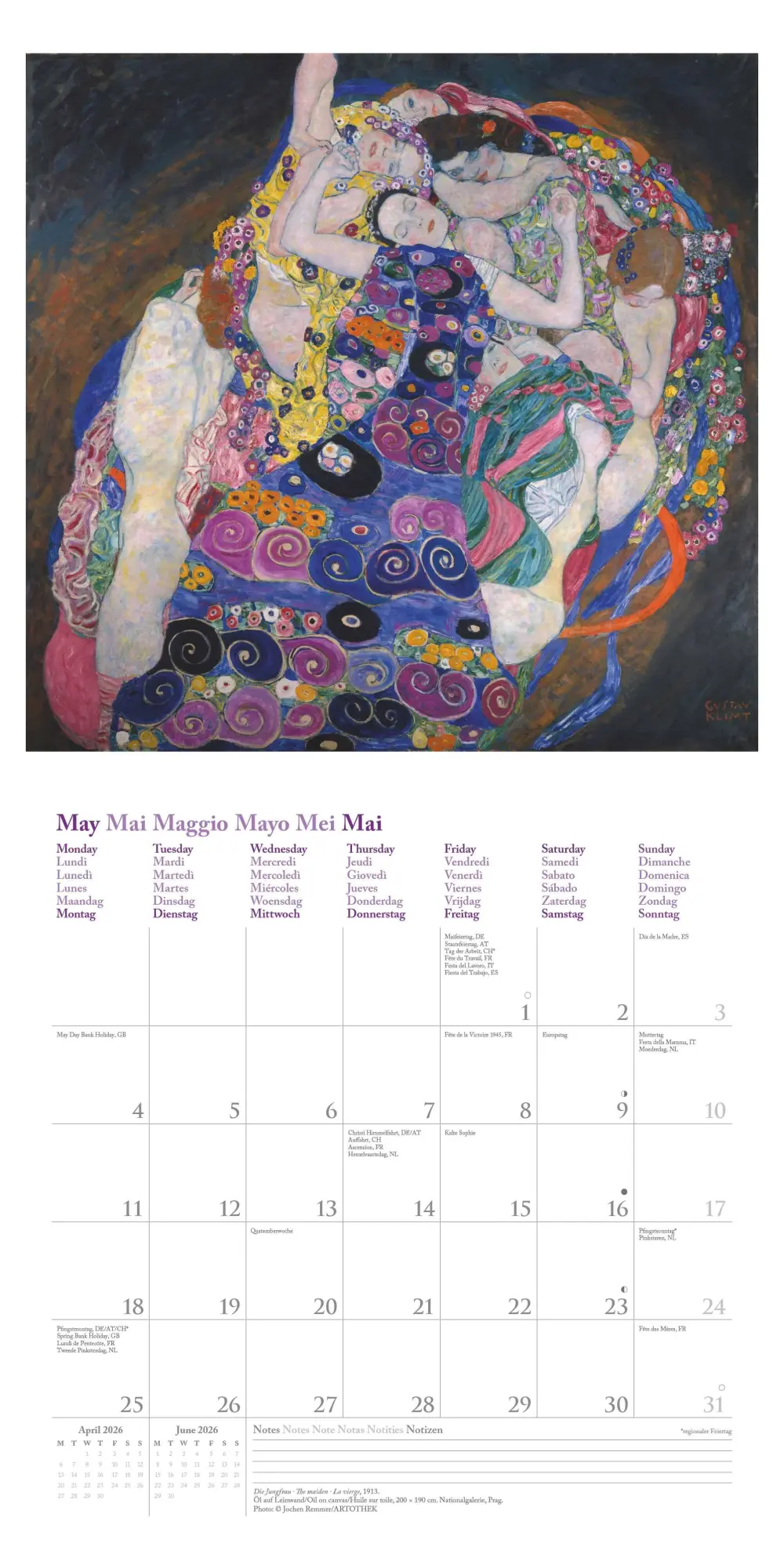 Bild: 4069095004559 | Gustav Klimt 2026 - Wand-Kalender - Broschüren-Kalender - 30x30 -...