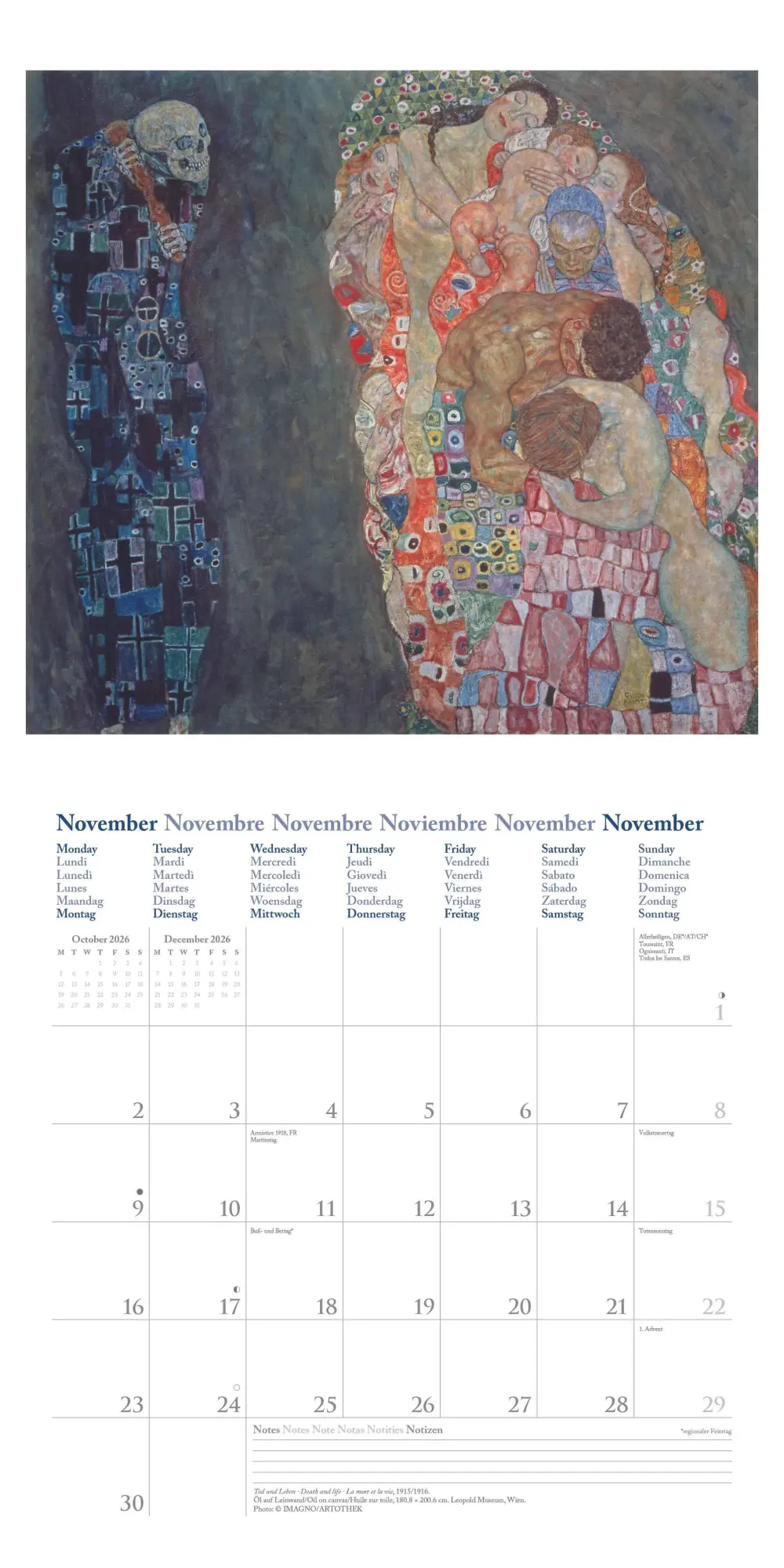 Bild: 4069095004559 | Gustav Klimt 2026 - Wand-Kalender - Broschüren-Kalender - 30x30 -...