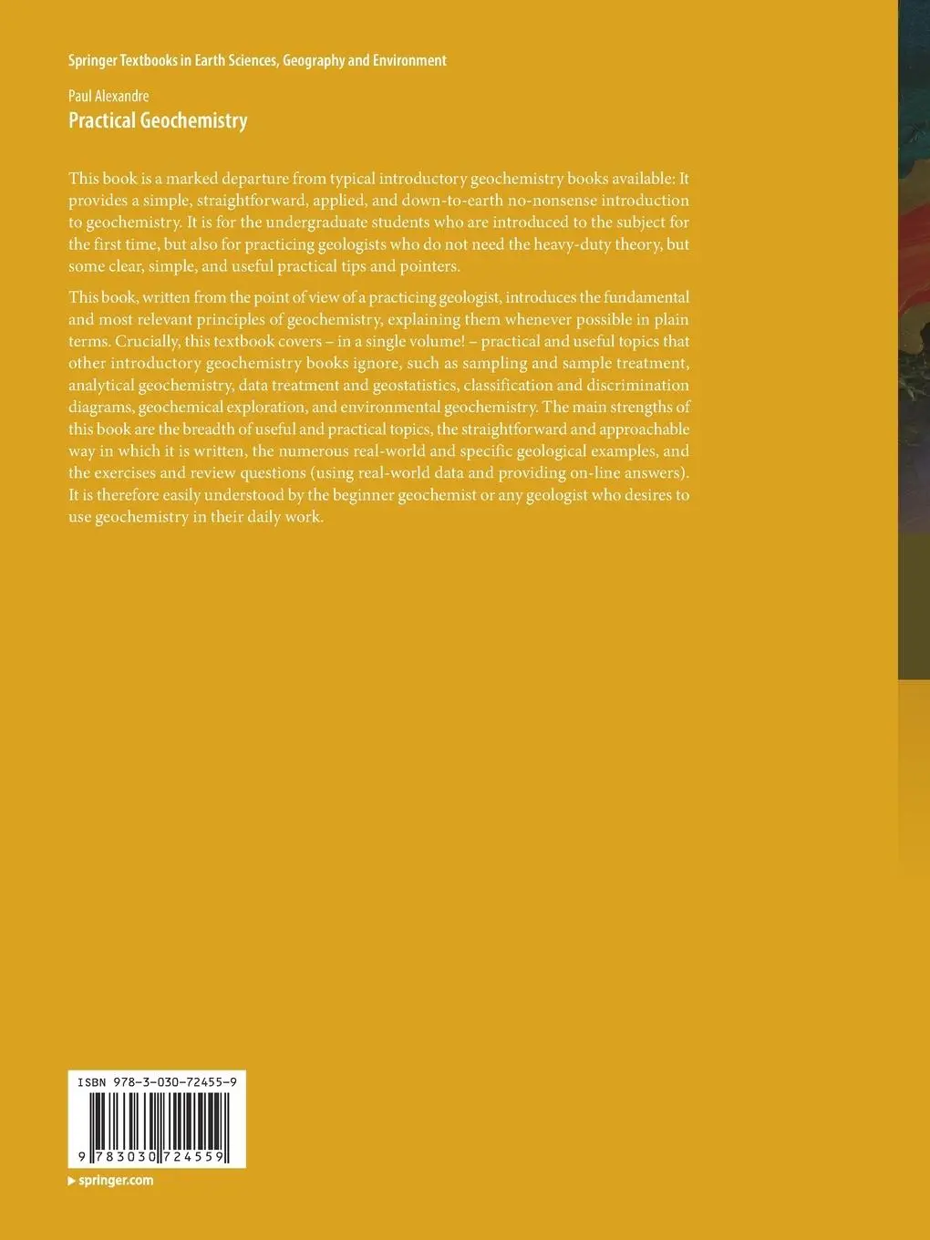 Rückseite: 9783030724559 | Practical Geochemistry | Paul Alexandre | Taschenbuch | xi | Englisch