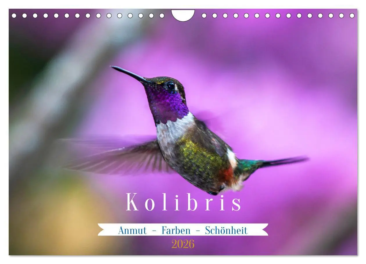 Cover: 9783457374559 | Kolibris; Anmut, Schönheit, Farben (Wandkalender 2026 DIN A4 quer),...