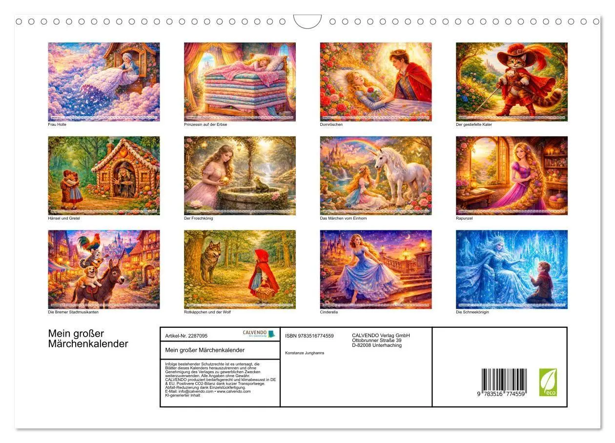Bild: 9783516774559 | Mein großer Märchenkalender (Wandkalender 2027 DIN A3 quer),...
