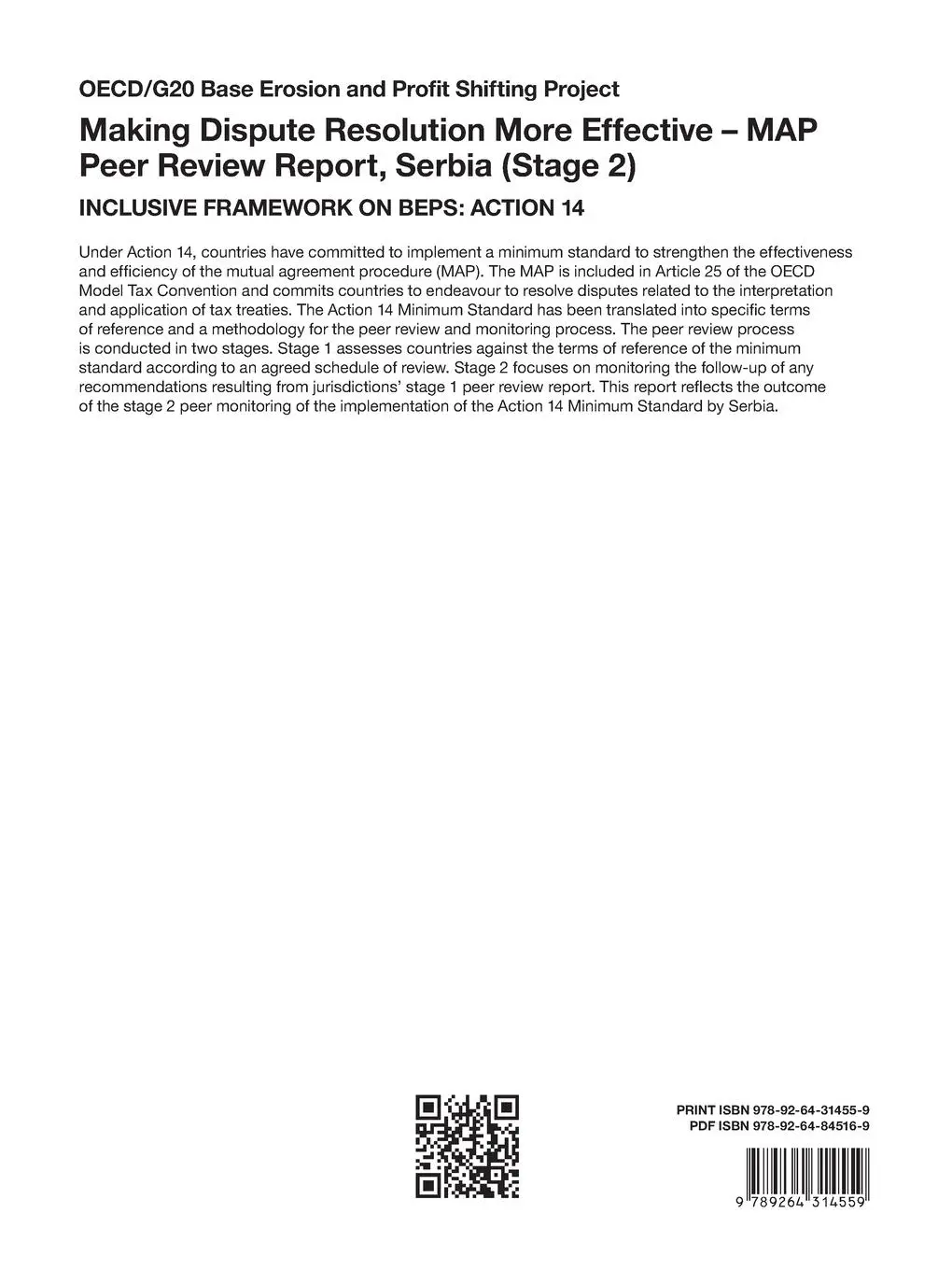 Rückseite: 9789264314559 | Making Dispute Resolution More Effective - MAP Peer Review Report,...