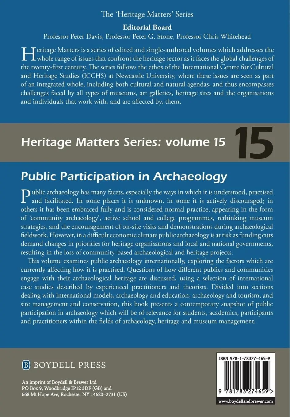 Rückseite: 9781783274659 | Public Participation in Archaeology | Suzie Thomas (u. a.) | Buch