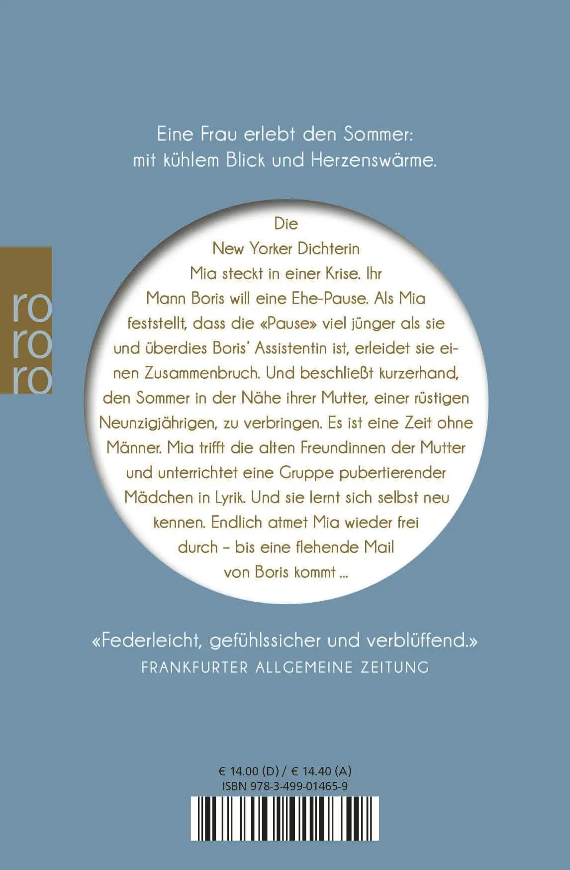 Rückseite: 9783499014659 | Der Sommer ohne Männer | Der moderne Klassiker im Geschenkbuchformat