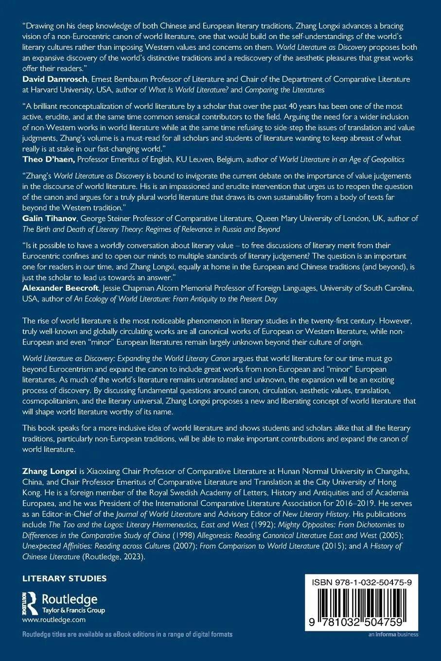 Rückseite: 9781032504759 | World Literature as Discovery | Expanding the World Literary Canon