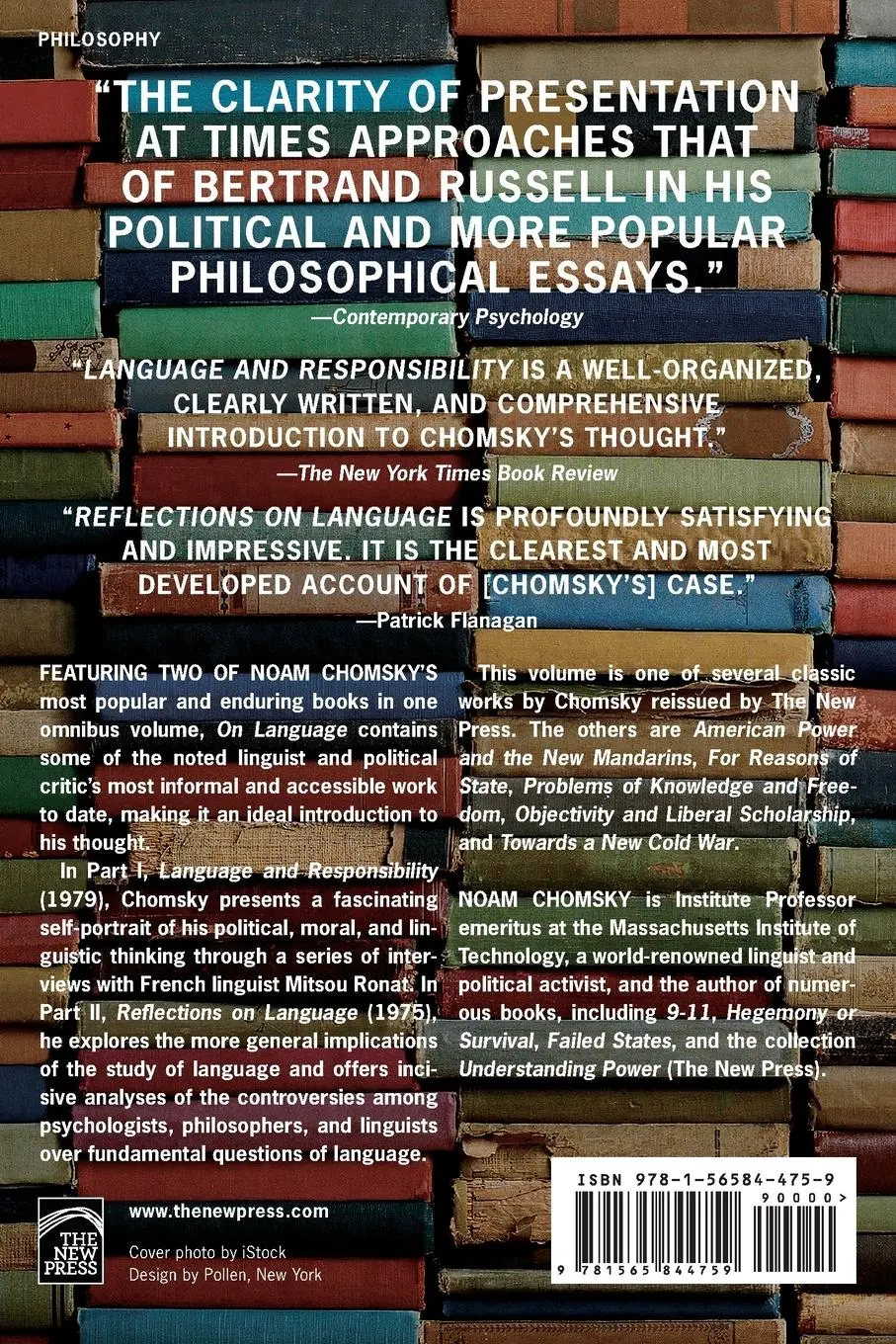 Rückseite: 9781565844759 | On Language | Chomsky's Classic Works Language and Responsibility and