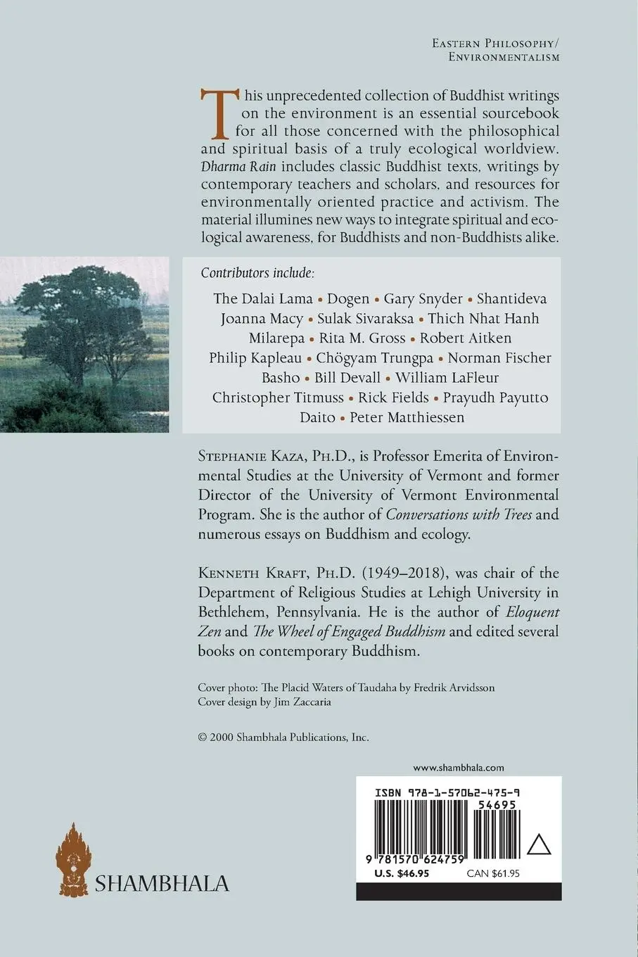 Rückseite: 9781570624759 | Dharma Rain | Sources of Buddhist Environmentalism | Kaza (u. a.)